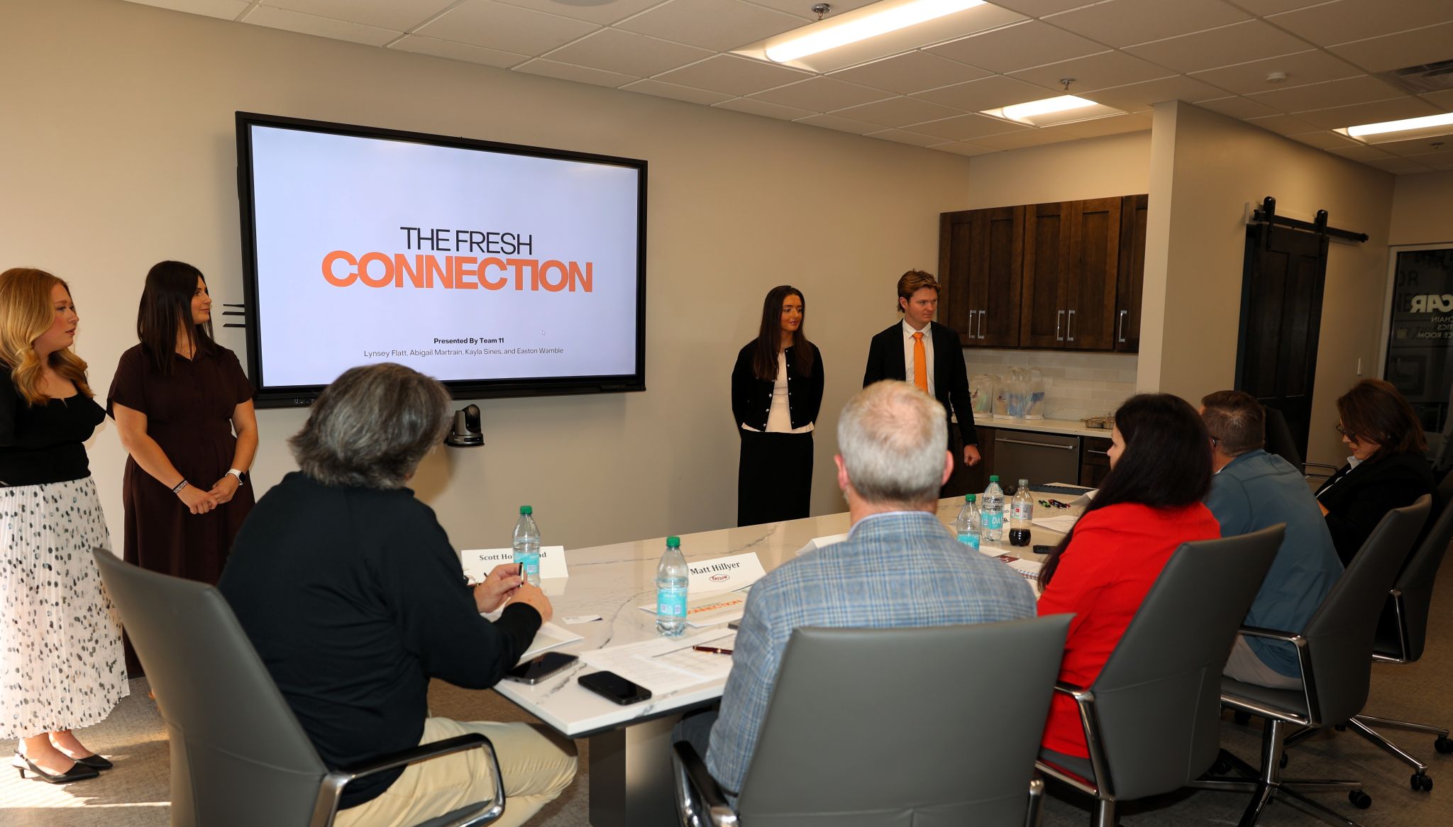 Finalists present their Fresh Connection results to industry professionals